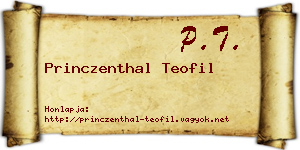 Princzenthal Teofil névjegykártya